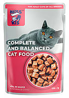 Мис Кіс вологий корм для кішок 100 г (телятина в соусі)