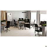 Стіл Турін розбірний (1187х600х750H) чорний графіт/ ДСП Сірий Шифер, ТМ Амф, фото 7