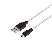 Кабель USB Hoco X21 Plus Silicone USB Micro USB 0.25m Чорно-білий UP, код: 7510145