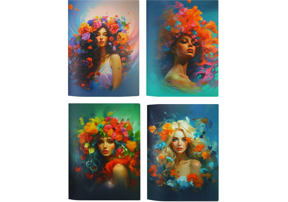 Папка 20 файлів А4 O32137 з друком ШІ, асорті Optima, фото 1