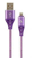 Кабель Cablexpert USB 2.0 A - Lightning 1м Фиолетовый (CC-USB2B-AMLM-1M-PW) UP, код: 1901665