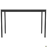 Стіл Турін розбірний (1187х600х750H) чорний графіт/ ДСП Сірий Шифер, ТМ Амф, фото 3