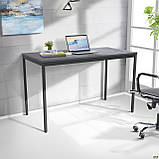 Стіл Турін розбірний (1187х600х750H) чорний графіт/ ДСП Сірий Шифер, ТМ Амф, фото 2