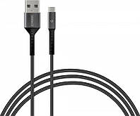 Кабель Intaleo CB0 USB-microUSB 1.2м Black Grey (1283126495649) UP, код: 6713283