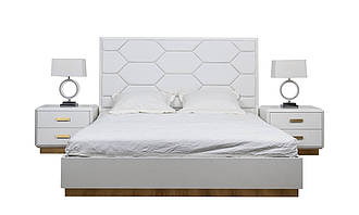 Ліжко 1,8 Інфініті екошкіра сучасна 1970x2155x1380 білий