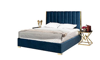 Ліжко 1,8 Фешн тканина сучасна 2030x2150x1400 синій