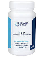 Klaire Labs Pyridoxal 5'-Phosphate / Вітамін Б6 Піридоксаль-5-фосфат 100 капс