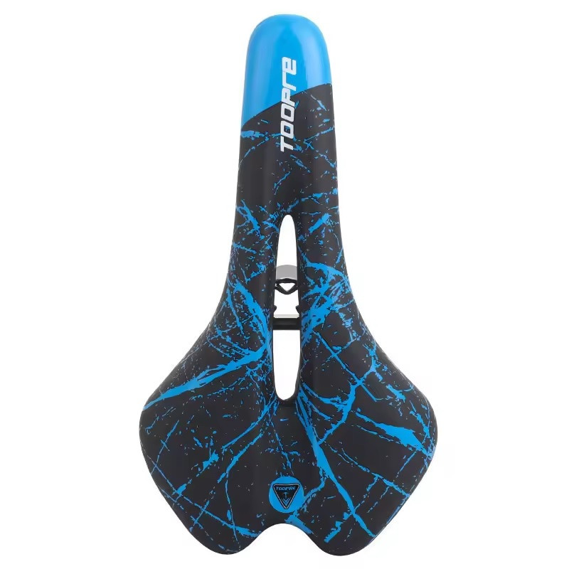 Сідло Toopre ZD-442 з вентиляційним отвором, чорний з синім (ZD-442blue), фото 1