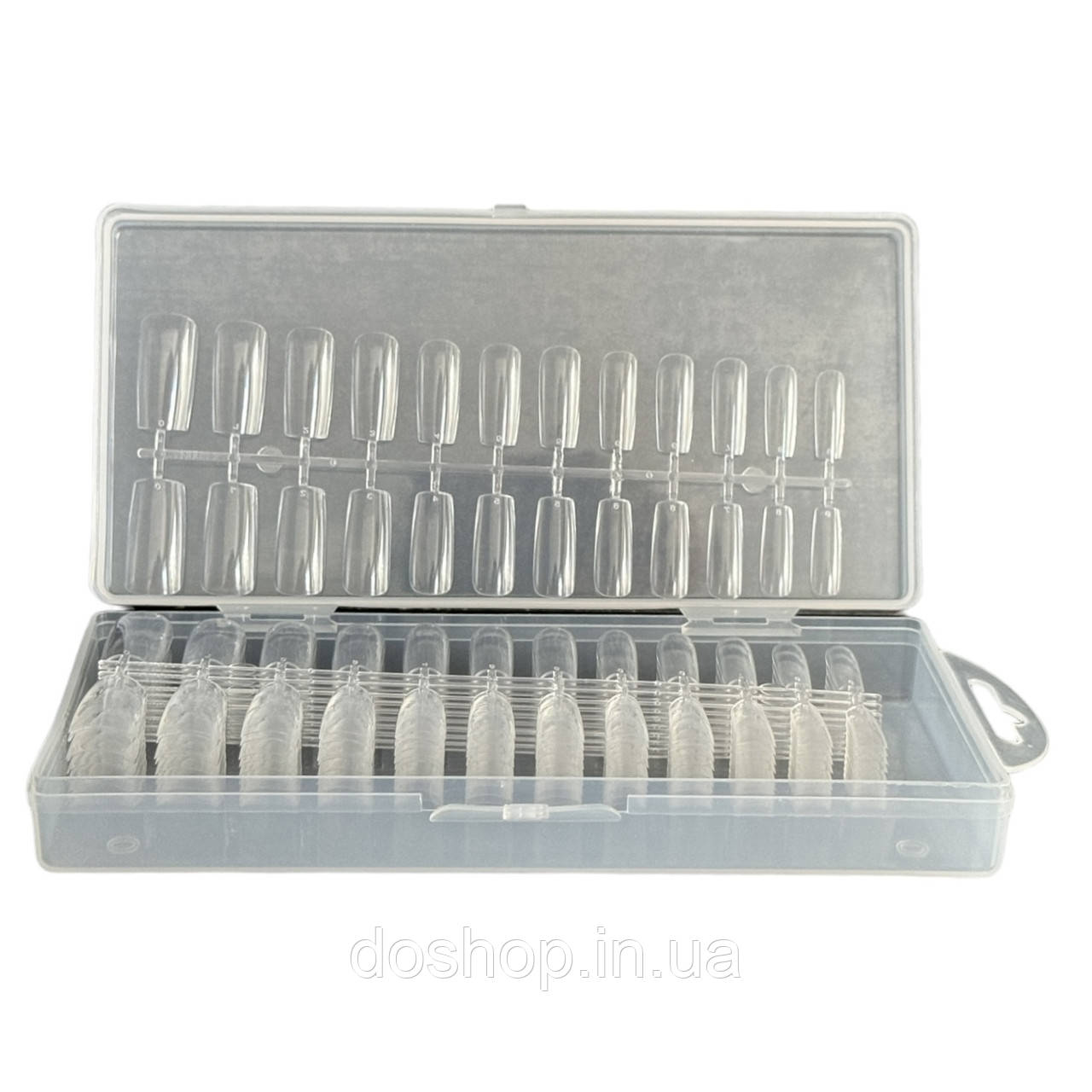 Типси гелеві для нарощування "Квадрат, 240 шт. Форми для нігтів з гелю, фото 1