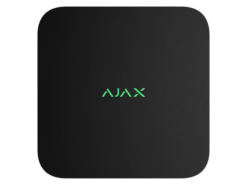 Відеореєстратор мережний Ajax NVR на 8 каналів чорний для системи охорони та безпеки
