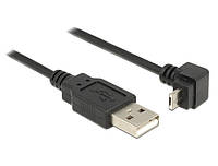Кабель пристроїв Delock USB2.0 A-microA M M 3.0m 90° AWG28 D3.5mm чорний (70.08.2389) UP, код: 7454320