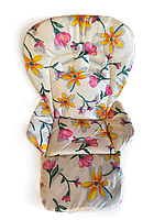 Чохол DavLu на стільчик для годування Bambi M 3233 квіти на молочному (000025)