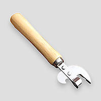 Консервный нож открывалка с деревянной ручкой 150 мм