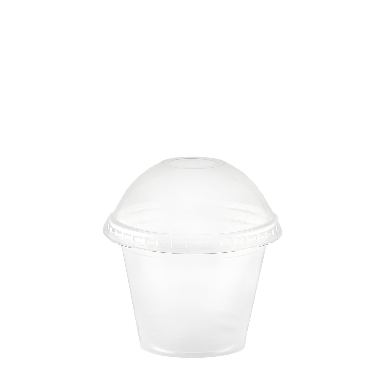Десертний купольний стакан (широкий) з кришкою без отвору 280мл (50шт/уп), фото 1