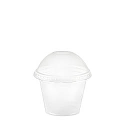 Десертний купольний стакан (широкий) з кришкою без отвору 280мл (50шт/уп)