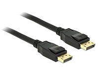 Кабель монітора-сигнальний Delock DisplayPort M M 1.5m v1.2 4K60Hz 19p D7.3mm Gold Cu чорний UP, код: 7455616