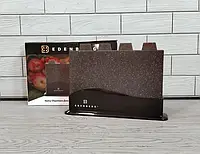 Набор разделочных кухонных досок на подставке 5 предметов Edenberg EB-11983 черный
