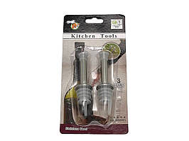 Пробка для пляшки із дозатором пластмасова у наборі 2 штуки d 2 cm, L 9,5 cm.