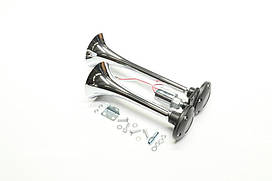 Сигнал дудка 2шт хром 230/295мм 24  SL-1008C