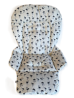 Чохол DavLu на стільчик для годування Bambi M 3233 фламінго на молочному (000029)