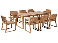 8-місний комплект садових меблів. Дерев'яний стіл + 8 стільців. Набори меблів для веранд, бань, ресторанів. Якісні меблі під ключ