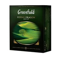 Чай зеленый FLYING DRAGON 2гх100шт, "Greenfield", пакет