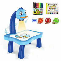 Дитячий стіл Projector Painting проектор для малювання із музикою, Столик для проектора Проекційний, комплект для малювання