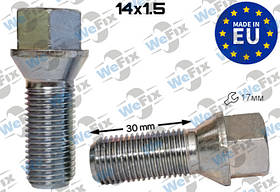 Болт колісний M14х1,5x30 конус цинк ключ 17