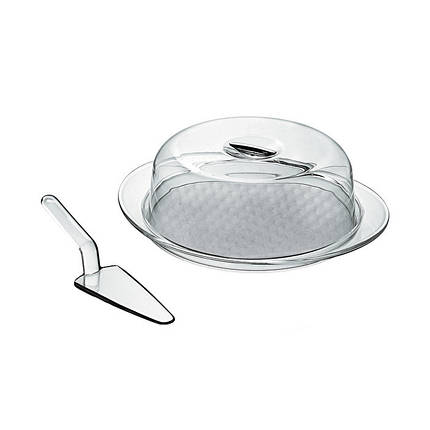 Тортовница з лопаткою і кришкою акрилової 28см. 11260016 GUZZINI, фото 1
