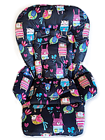 Чохол DavLu на стільчик для годування Bambi M 3233 звірі на темно-синьому (000033)