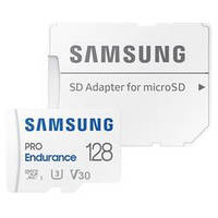 Картка пам'яті Samsung Pro Endurance NEW 128 GB microSDXC Class 10 UHS-I U3 V30 + SD adapter (MB-MJ128KA)