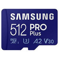 Картка пам'яті Samsung 512GB PRO Plus microSDXC + Adapter (MB-MD512KA/AM)