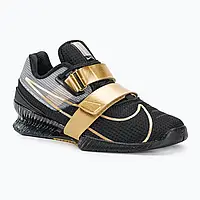 Urbanshop com ua Кросівки для важкої атлетики Nike Romaleos 4 чорні / металізоване золото білі РОЗМІРИ