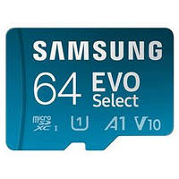 Картка пам'яті Samsung 64 Gb EVO Select microSDXC UHS-I + Adapter (MB-ME64KA/AM)