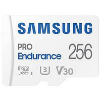 Картка пам'яті Samsung Pro Endurance NEW 256 GB microSDXC Class 10 UHS-I U3 V30 + SD adapter (MB-MJ256K)