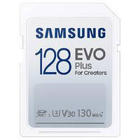 Картка пам'яті Samsung 128 GB SDXC UHS-I U3 V30 EVO Plus MB-SC128K