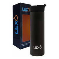 Термокружка Lexo Temperature Mug , Flip Top Lid, Black, Grit Finish, 470 мл