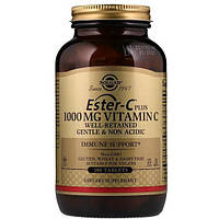 Витамин C Solgar Ester-C Plus Vitamin C 1000 mg 180 Tabs UP, код: 7519099