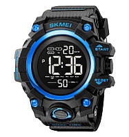 Skmei 2140 hamlet черные с синим мужские спортивные часы