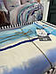 Комплект бавовняної постільної білизни ранфорс з вафельним покривалом-пледом євро розмір Туреччина Istanbul, фото 3