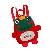 Детский рюкзак A-6864 Frog с ремешком анти-потеряшка Red