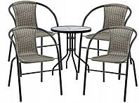 Набір меблів "Бістро": стіл 60 см + 4 крісла.