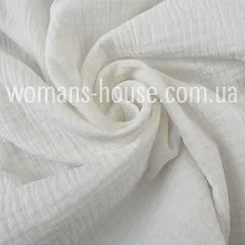 Тканина Муслін жатка однотонний двошаровий Молоко