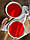 Тарілка Кругла 21 см Червоне Капучино, фото 2