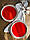Тарілка Кругла 24 см Червоне Капучино, фото 5