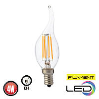 Лампа светодиодная "Filament flame - 4" 4W свеча на ветру Е14 2700К