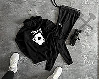 Спортивный костюм мужской Stussy cards весенний осенний трикотажный Стусси черный
