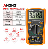Цифровой мультиметр ANENG DM850, тестер. Вольтметр, амперметр, омметр и др, фото 3