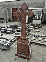 Памятник с крестом в красном цвете