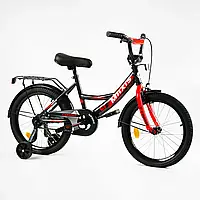 Детский двухколесный велосипед 18 дюймов с ручным тормозом CORSO MAXIS CL-18670 черный